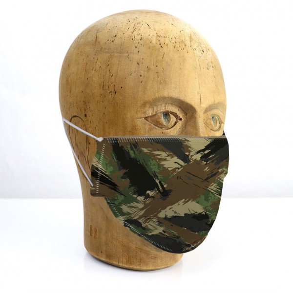 Mund-Nasen-Maske "Camouflage Streifen"