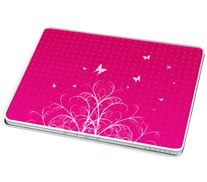 Pink Butterfly (Laptop-Aufkleber)