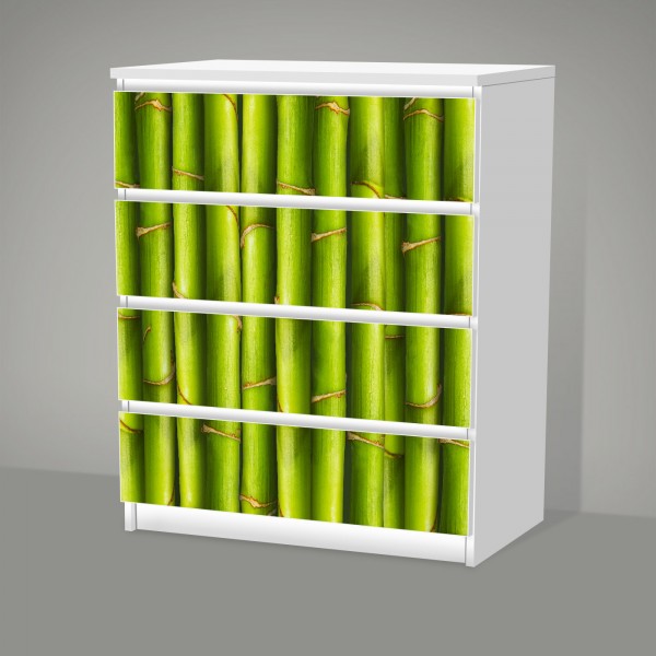 Bambus (Möbelfolie für IKEA Malm - 4 Schubladen)