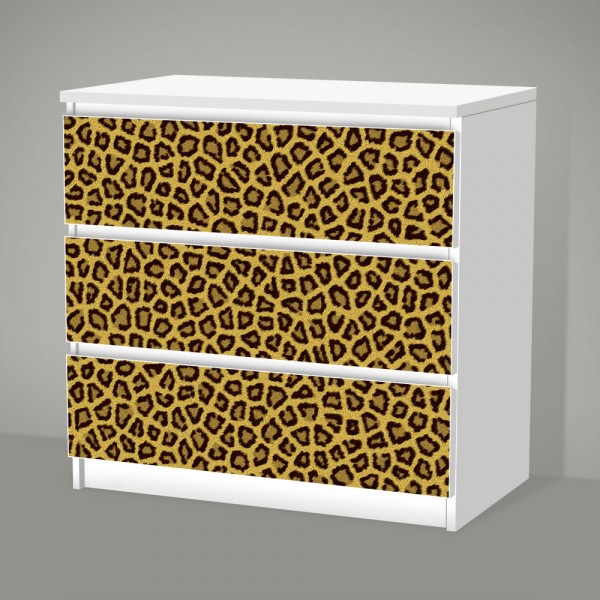 Leopard (Möbelfolie für IKEA Malm - 3 Schubladen)